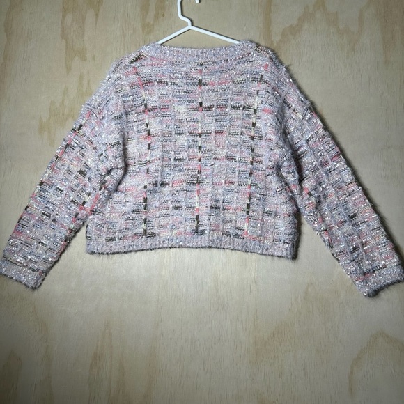 Altar'd State V-Neck Sweater in Pink and Cream Women’s Size Small - Picture 9 of 10